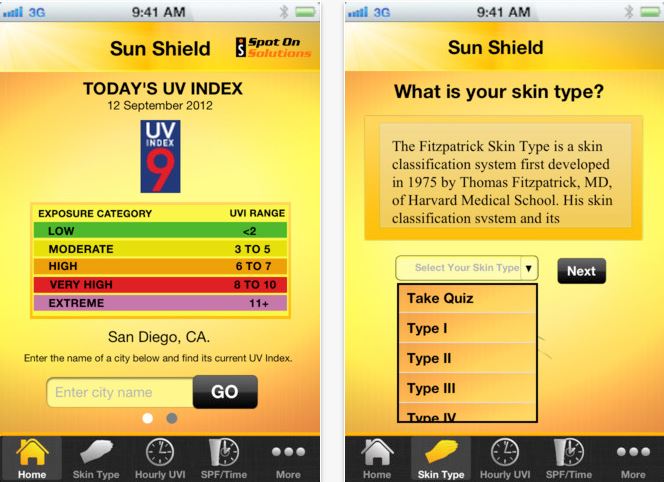 Skin Cancer Apps Sun Shield 4